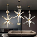 Axyaa Snow Glass Chandelier Pendant Light for Living Room, Bedroom, Staircase