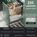 Axyaa Condiments Pull Basket - Aluminum Alloy Cabinet Organizer & Knife Holder