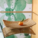 Axyaa Handwoven Rattan Ellipse Serving Basket Plate - Food Storage & Display