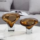 Axyaa Irregular Glass Vase Desk Decoration Floral Arrangement Hydroponics Modern Home Decor