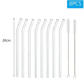 Axyaa Glass Straw Set: Reusable Borosilicate Drinking Straws with Brush for Drinks