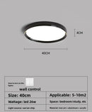 Axyaa Modern Black LED Ceiling Light Remote Control Living Room Bedroom