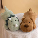 Axyaa Super Soft Crouching Dinosaur Plush Pillow