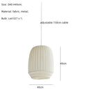 Axyaa Nordic White Fabric LED Chandelier Modern Pendant Lights for Living Room