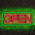 Axyaa Vertical LED Neon Open Sign - Ultra Bright for Store Promotions