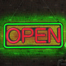 Axyaa Vertical LED Neon Open Sign - Ultra Bright for Store Promotions