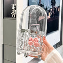 Axyaa Makeup Organizer Storage Tube with Lid Acrylic Brush Holder Cosmetic Box