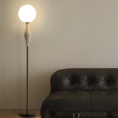 Axyaa Glass Shade Nordic Floor Lamp for Living Room Bedroom Study Decor