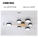 Axyaa Black LED Ceiling Lamp: Creative Pendant Chandelier for Home Decor
