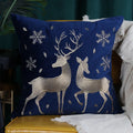 Axyaa Embroidered Snowflakes Christmas Cushion Cover