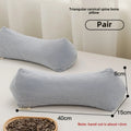 Axyaa Striped Buckwheat Pillow with Full Hull Filling for Cervical Spine Support