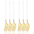 Axyaa Pink Gold Stainless Steel Small Forks Set of 6