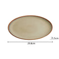 Axyaa Ceramic Steak Plate with Handle & Seasoning Dish - Set of 2