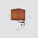Axyaa LED Fabric Wall Light Switch Lampshade for Bedroom & Restaurant