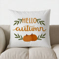 Axyaa Autumn Pumpkin & Floral Throw Pillow Cover for Sofa, Bedroom, Car