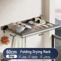 Axyaa Wall Mounted Retractable Clothes Drying Rack Shelf