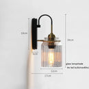 Axyaa Vintage LED Bathroom Mirror Light Glass Lampshade Retro Wall Sconce