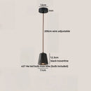 Axyaa Black Travertine Iron LED Pendant - Vintage Luxury Living Room Hanging Light