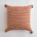 Orange Linen Tassels Cushion Cover by Axyaa: Decorative Pillow for Living Room, Bed, Sofa