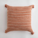 Orange Linen Tassels Cushion Cover by Axyaa: Decorative Pillow for Living Room, Bed, Sofa