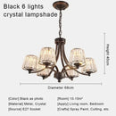 Axyaa Crystal Golden Pendant Lights - Modern Minimalist American Light Luxury Fixtures