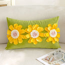 Axyaa Green Velvet 3D Floral Petals Cushion Cover 45x45cm 30x50cm Luxe Home Decor