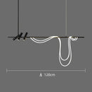 Axyaa Modern Black LED Chandelier for Dining Room & Kitchen Lighting