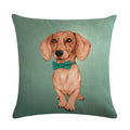 Axyaa Animal Pillowcase Family Car Pillow Case Cartoon Flax Cushion Cover