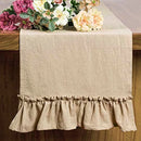 Axyaa Romantic Ruffled Cotton Table Runner - Rural Style Dining Table Decor