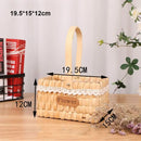 Axyaa Mini Woven Flower Basket Handmade DIY Dollhouse Decor Miniature Paper Vine