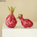 Axyaa Pitaya Ceramic Vase: Desk Décor, Artificial Flowers, Room Aesthetic, Creative Arrangement