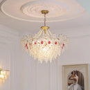 Luxury Vintage Glass Chandelier by Axyaa: Elegant Pearl Room Lamps for Warm Master Bedroom Lighting