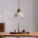 Axyaa Nordic Wood Chandelier Pendant Light Home Decor Modern Ceramic Lamp