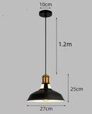 Axyaa Metal Pendant Light Industrial E27 Nordic Style for Kitchen Bar Dining Room