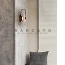 Axyaa Modern Marble Wall Sconces LED Surface Mount Black Lighting