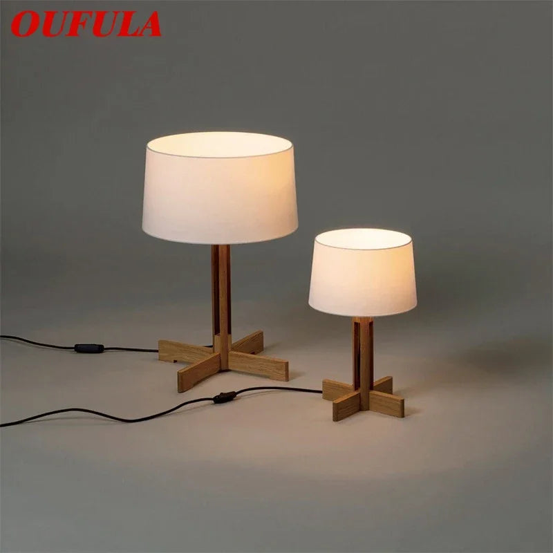 Axyaa Modern Wood Table Lamp | Minimalist Art Lighting Fixture for Living Rooms & Bedrooms