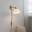 Axyaa Modern Glass Wall Lamp with Pull Chain Switch & Rotatable Glass Mirror Light
