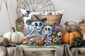 Axyaa Halloween Pumpkins & Witches Pillow Cover for Sofa, Bedroom, Car