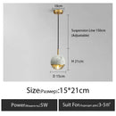 Axyaa Marble Pendant Light Nordic Bedroom Chandelier