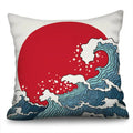 Axyaa Blue Wave Pattern Pillow Cover 45X45CM