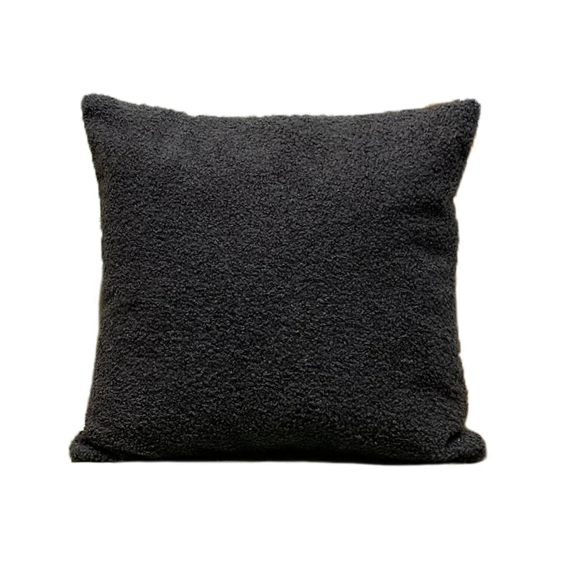 Axyaa Winter Soft Teddy Faux Fur Cushion Cover, Plush Throw Pillow Nordic Style