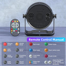 Axyaa 4PCS 9LEDs RGBW Par Stage Lights with Remote Control for Events