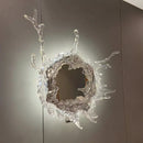 Axyaa Resin Acrylic LED Wall Lamp Water Spray Shape Decor Light