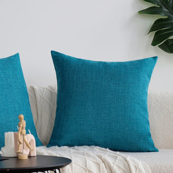 Axyaa Modern Breathable Plain Sofa Cushion Cover Soft Pillowcase Home Decor