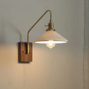 Axyaa Modern Copper Ceramic LED Wall Lamps for Bedroom Living Room Bar