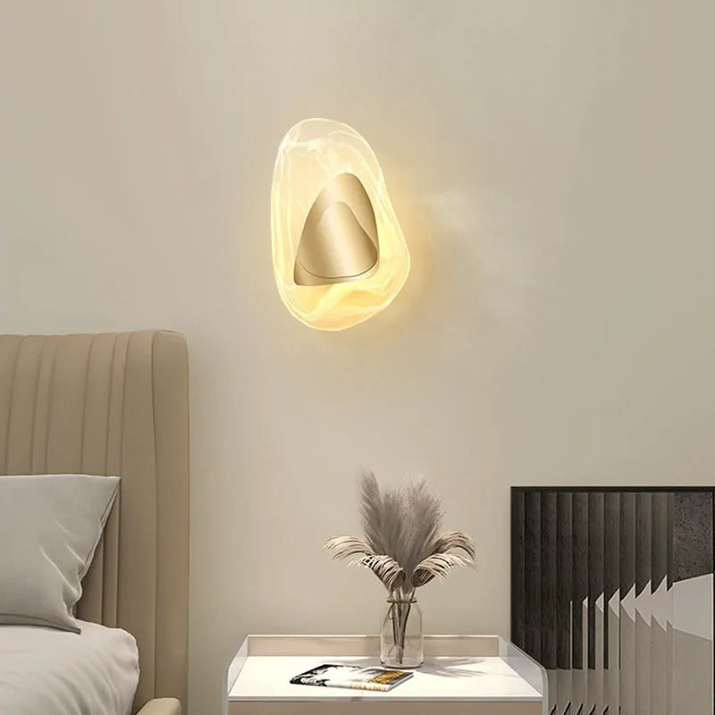 Axyaa Crystal Wall Lamp: Modern Luxury Bedroom Decor LED Lighting