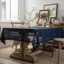 Axya Retro Crochet Tablecloth | Knitted Hollow Coffee Table Cover | Shooting Background Fabric