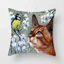 Axyaa Cute Cat Animal Pillowcase for Sofa Decoration in Living Room