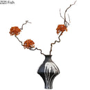 Ceramic Vase Artificial Flowers Pot Abstract Artwork Floral Vases Axyaa