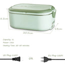Axyaa Electric Heated Lunch Box Portable Stainless Steel Food Warmer Container